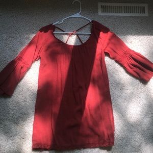 A sundress, or beach coverup with long sleeves